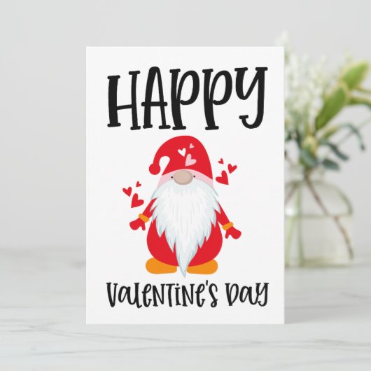 Glücklicher Valentinstag Feiertagskarte (Stehend Vorderseite)