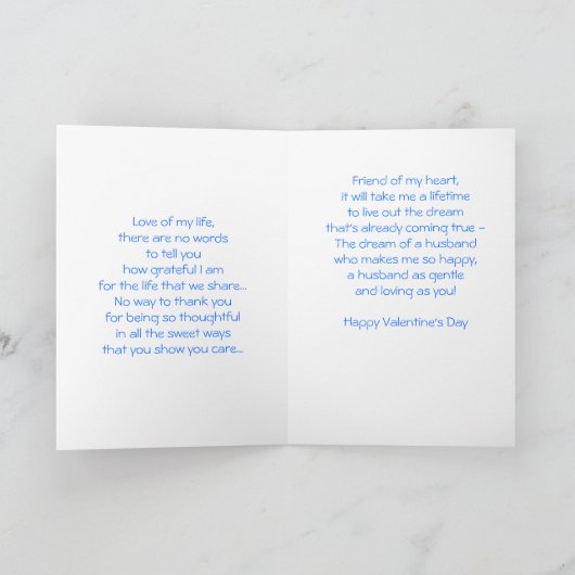 Glücklicher Valentinstag Feiertagskarte (Innenseite)