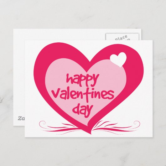 Glücklicher Valentinstag Feiertagspostkarte (Vorne/Hinten)