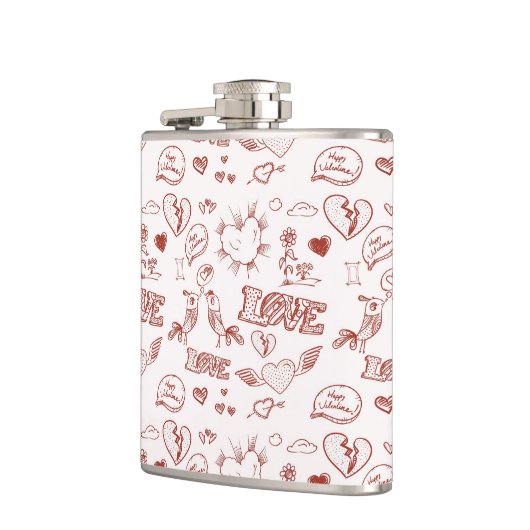 Glücklicher Valentinstag Flachmann (Links)