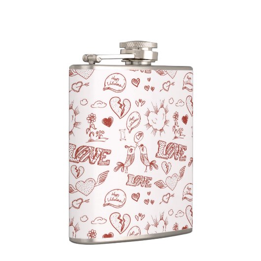 Glücklicher Valentinstag Flachmann (Rechts)