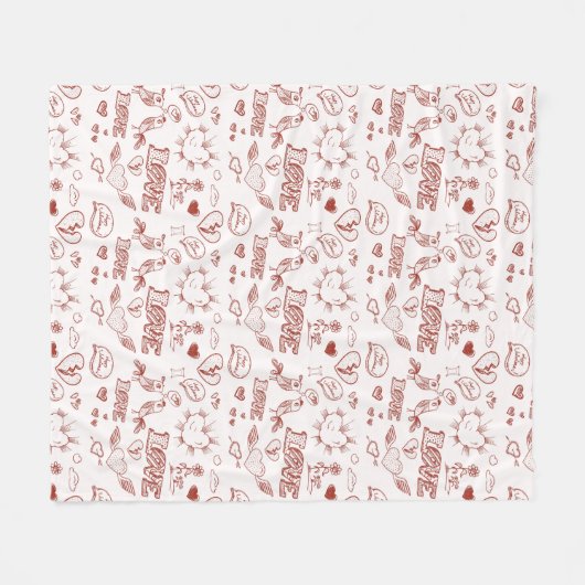 Glücklicher Valentinstag Fleecedecke (Vorderseite (Horizontal))