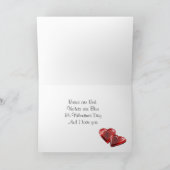 Glücklicher Valentinstag für Ehefrau Feiertagskarte (Innenseite)