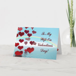 Glücklicher Valentinstag für Ehefrau Feiertagskarte