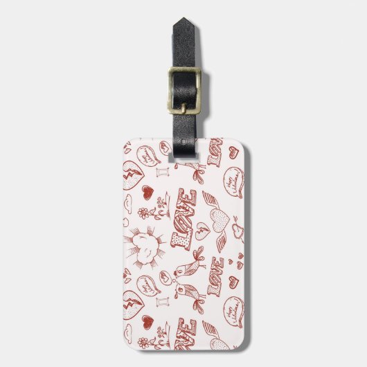 Glücklicher Valentinstag Gepäckanhänger (Vorderseite vertikal)