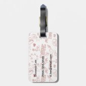 Glücklicher Valentinstag Gepäckanhänger (Rückseite vertikal)