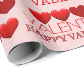 Glücklicher Valentinstag Geschenkpapier (Rolleneckpunkt)