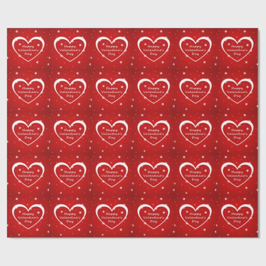 Glücklicher Valentinstag Geschenkpapier (Flach)