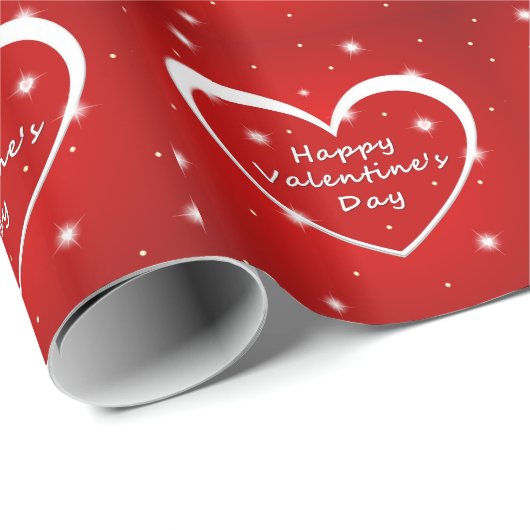 Glücklicher Valentinstag Geschenkpapier (Rolleneckpunkt)