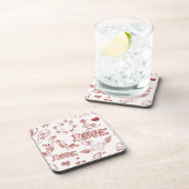 Glücklicher Valentinstag Getränkeuntersetzer (Rechte Seite)