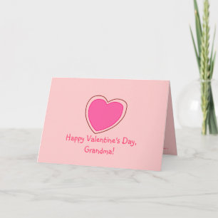 "Glücklicher Valentinstag, Großmutter!" [rosa Herz Feiertagskarte