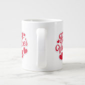 "Glücklicher Valentinstag Gruß Design Jumbo-Tasse (Rückseite)