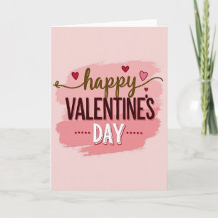 Glücklicher Valentinstag Grußkarte in Rosa Gold Karte