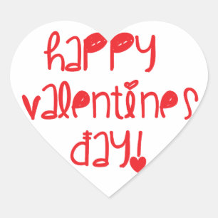 Glücklicher Valentinstag Herz-Aufkleber