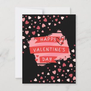 Glücklicher Valentinstag - Herzen - Leere Innen Mitteilungskarte