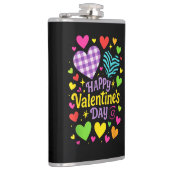 Glücklicher Valentinstag - Herzen Liebe Flachmann (Rechts)