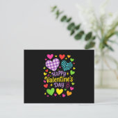 Glücklicher Valentinstag - Herzen Liebe Postkarte (Stehend Vorderseite)