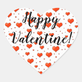 Glücklicher Valentinstag! Herzstreiker. Herz-Aufkleber