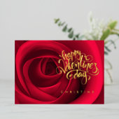 Glücklicher Valentinstag, Individuelle Name Foil C Folieneinladung (Stehend vorne)