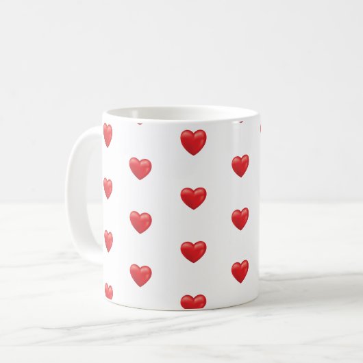 Glücklicher Valentinstag Kaffeetasse (Vorderseite Links)