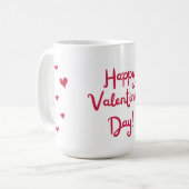 Glücklicher Valentinstag Kaffeetasse (Vorderseite Links)