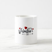 Glücklicher Valentinstag Kaffeetasse (Mittel)