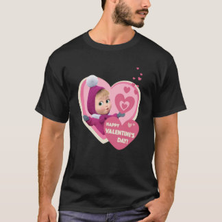 Glücklicher Valentinstag Masha und der Bär 1 T-Shirt