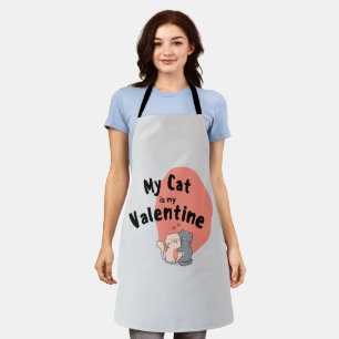 Glücklicher Valentinstag - meine Katze ist mein Va Schürze