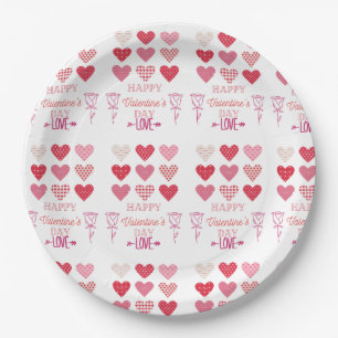 Glücklicher Valentinstag meine Liebe Pappteller