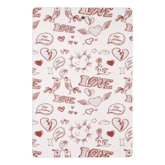 Glücklicher Valentinstag Mini Klemmbrett (Rückseite)