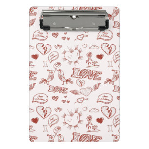 Glücklicher Valentinstag Mini Klemmbrett