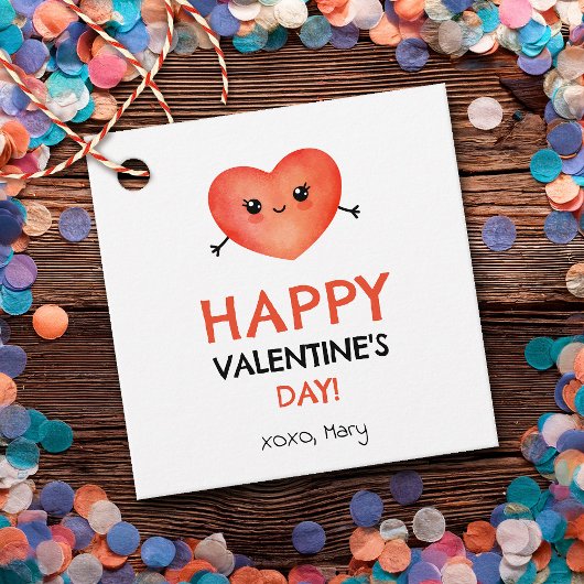 Glücklicher Valentinstag mit Babyherz Geschenkanhänger