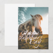 Glücklicher Valentinstag mit Blick auf Pferd (Vorne/Hinten)