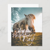 Glücklicher Valentinstag mit Blick auf Pferd (Vorne/Hinten)