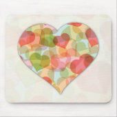 Glücklicher Valentinstag mit bunten Herzen Mousepad (Vorne)