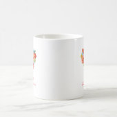 Glücklicher Valentinstag mit farbenfrohen Blume Kaffeetasse (Mittel)