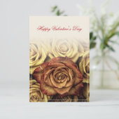 Glücklicher Valentinstag mit gelbem Rosenbuquet (Stehend Vorderseite)