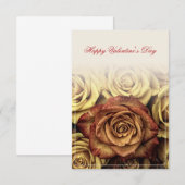 Glücklicher Valentinstag mit gelbem Rosenbuquet (Vorne/Hinten)
