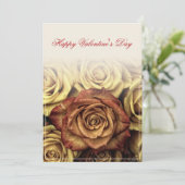 Glücklicher Valentinstag mit gelbem Rosenbuquet (Stehend Vorderseite)