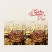 Glücklicher Valentinstag mit gelbem Rosenbuquet (Außenseite Aufgefaltet)