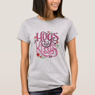 Glücklicher Valentinstag mit Hugs und Kisses T-Shirt