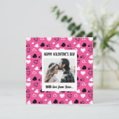 Glücklicher Valentinstag mit Liebe Card Karte (Stehend Vorderseite)
