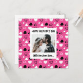 Glücklicher Valentinstag mit Liebe Card Karte (Vorderseite/Rückseite Beispiel)