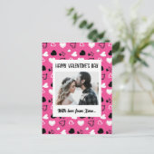 Glücklicher Valentinstag mit Liebe Card Postkarte (Stehend Vorderseite)