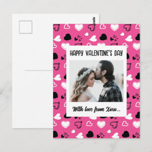 Glücklicher Valentinstag mit Liebe Card Postkarte