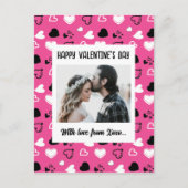 Glücklicher Valentinstag mit Liebe Card Postkarte (Vorderseite)