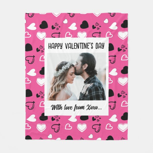 Glücklicher Valentinstag mit Liebe Fleecedecke (Vorderseite)