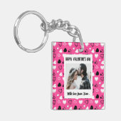 Glücklicher Valentinstag mit Liebe Schlüsselanhänger (Vorderseite links)