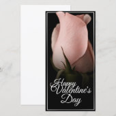 Glücklicher Valentinstag mit rosa Rosa (Vorne/Hinten)