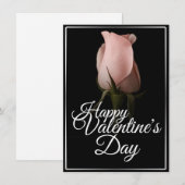 Glücklicher Valentinstag mit rosa Rosa (Vorne/Hinten)